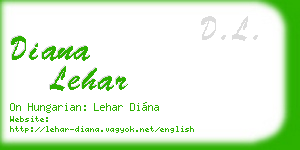 diana lehar business card